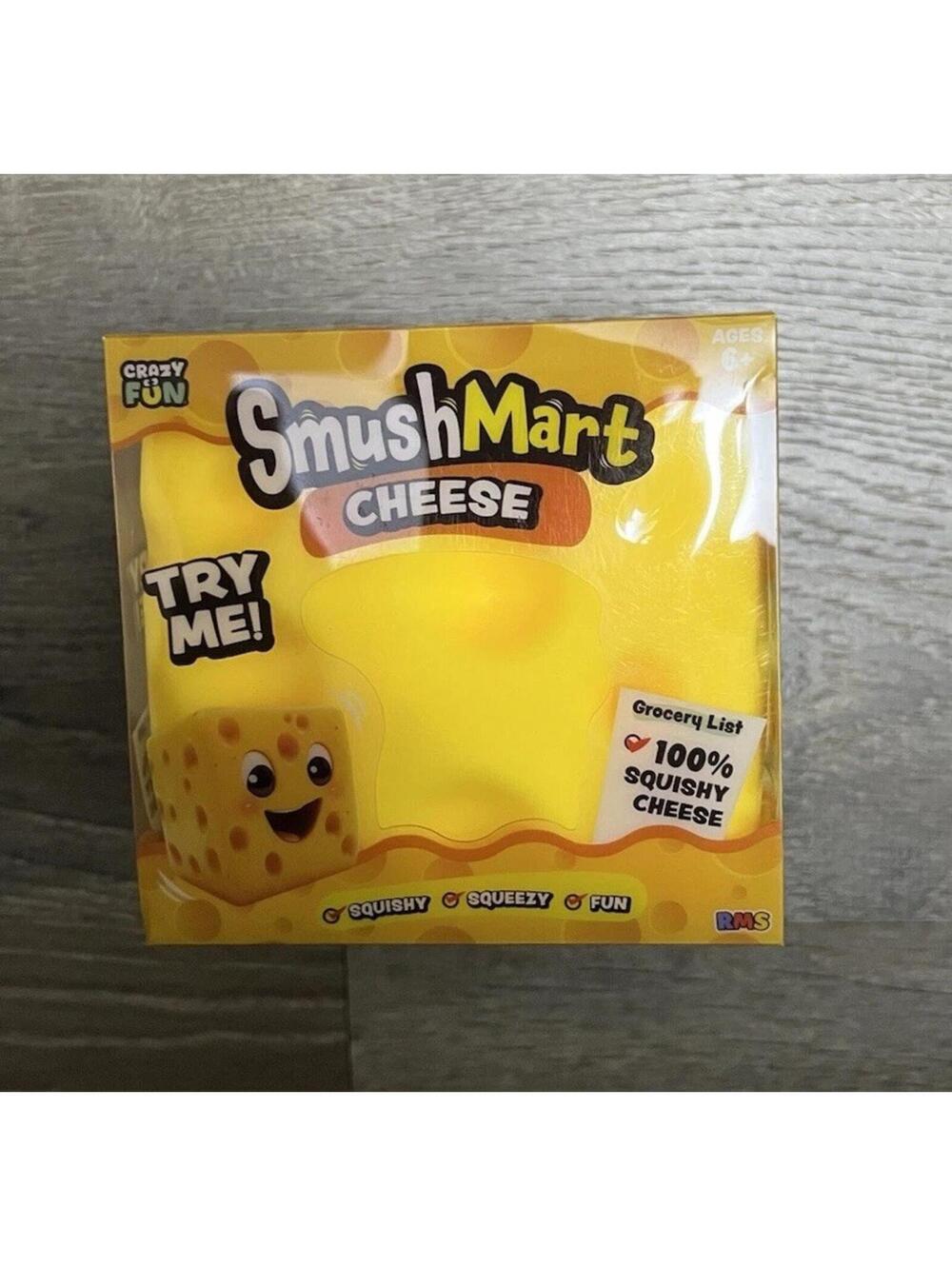 🧀 Smush Mart Cheese JUMBO VIRAL TikTok SQUISHY 6” RMS USA Crazy Fun Squeeeezy